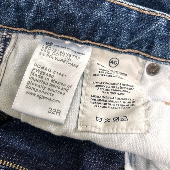 AG Adriano Goldschmeid Alexxis High Rise Vintage Jean starfire Medium Dark Wash - Picture 11 of 13